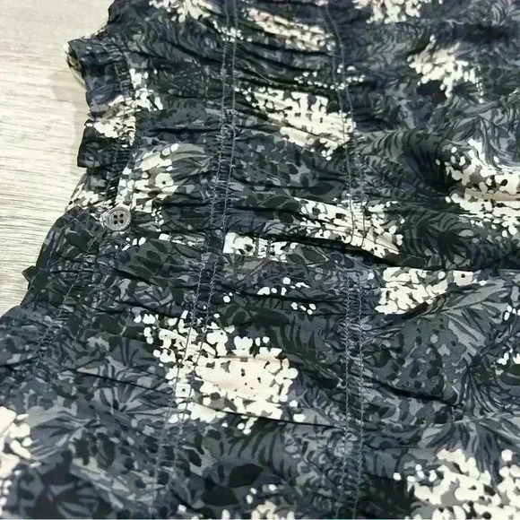 NWT Joie Baltic Print Silky Sleeveless Keyhole Back Floral Top Smocked Size XXL - Picture 10 of 11